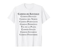 Camino de Santiago Routes Français Nord Portugais Primitif T-Shirt