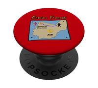 Camino Frances 2026 Carte du pèlerin de Saint-Jacques-de-Compostelle PopSockets PopGrip Adhésif