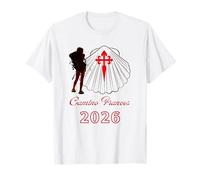 Camino Frances Saint-Jacques-Compostelle 2026 Lady Pilgrim T-Shirt