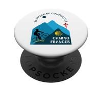 Camino Frances Vélo Homme Saint-Jacques-de-Compostelle 2026 PopSockets PopGrip Adhésif