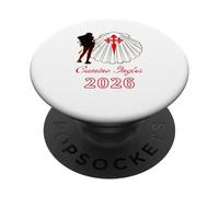 Camino Ingles Saint-Jacques-Compostelle 2026 Lady Pilgrim PopSockets PopGrip Adhésif