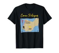 Camino Portugues 2026 Carte du pèlerin de Saint-Jacques-de-Compostelle T-Shirt