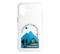 Camino Portugues Couple Pèlerins Saint-Jacques-de-Compostelle 2026 Coque pour iPhone 16 Plus