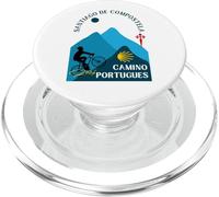 Camino Portugues Vélo Homme Saint-Jacques-de-Compostelle 2026 PopSockets PopGrip pour MagSafe