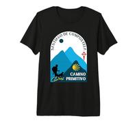 Camino Primitivo Homme et Chien Saint-Jacques-de-Compostelle 2026 T-Shirt Haut de Gamme