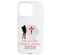 Camino Via de la Plata, Saint-Jacques-Compostelle 2026, Dame Pèlerine Coque pour iPhone 15 Pro Max