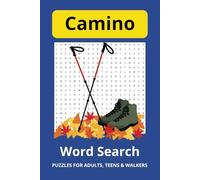 Camino Word Search: Word Searches with Easy to Read Print about Camino, Hiking, Travel and More | 6x9 inches, 110 pages |50+ Puzzles… Gifts for Vacations, Holidays, and Free Times