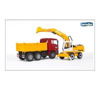 bruder Camion-benne MAN TGA avec grue Liebherr, Modèle réduit de voiture