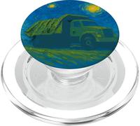 Camion à benne basculante vert - Style nuit étoilée Van Gogh PopSockets PopGrip pour MagSafe