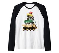 Camion à Benne Tenant Un Camion à ordures Monster Farm Truck Manche Raglan