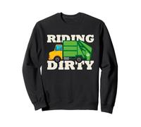 Camion à ordures équitation Sale drôle véhicule Poubelle Design Sweatshirt