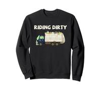 Camion à ordures équitation Sale drôle véhicule Poubelle Design Sweatshirt