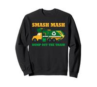 Camion à ordures Smash Mash Dump Out Trash Art drôle Sweatshirt
