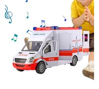 Camion ambulance de jouet - Jouets | Véhicule camion de jouet voiture de sauvetage avec effets sonores : grandes voitures de jouet pour que les jeunes puissent jouer et apprendre, sauvetage
