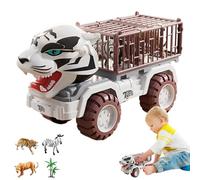 Camion Animal - Ensemble de Jouets de Voiture de Prison Tigre, véhicule de Retraite, Camion éducatif à inertie - Jouet de Transport pour pour Jouer, Apprendre, s'amuser et Filles