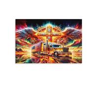 Camion avec des Ailes d'ange1000 Pièces DIY, Divertissement créatif, Puzzle Classiques pour Les Adultes et Les Enfants à partir de 14 Ans 50x70cm