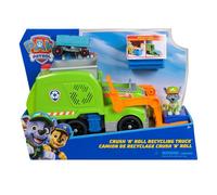 Paw Patrol - Pat Patrouille - Camion de Recyclage Rocky - 75% Plastique Recyclé - Camion Enfant Et 1 Figurine - Véhicule Voiture - Pat Patrouille Véhicule - Jouet Enfant 3 Ans et +