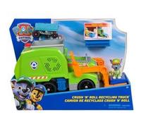 Paw Patrol - Pat Patrouille - Camion de Recyclage Rocky - 75% Plastique Recyclé - Camion Enfant Et 1 Figurine - Véhicule Voiture - Pat Patrouille Véhicule - Jouet Enfant 3 Ans et +