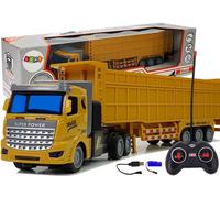 Camion avec grande remorque Télécommande 27 Mhz 1:48 Jaune