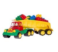 Camion avec semi-remorque et blocs de construction MIX