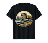 Camion Benne de Chantier rétro Vintage T-Shirt, Homme, Noir, S