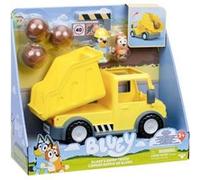 BlueY Camion-Benne de, avec Les Figurines Exclusives de avec Son Casque de Protection et de Bingo Couverte de Boue,