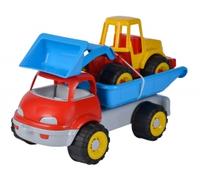 Simba Camion-benne avec pelleteuse – Jouet de sable 29/36 cm, pneus souples, à partir de 10 mois