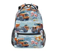 Camion De Chantier, Chargeur De Dessin Animé Sacs A Dos Léger Cartable Scolaire Antivol Sac À Dos Pour Pc Quotidienne Voyage 29X40Cm