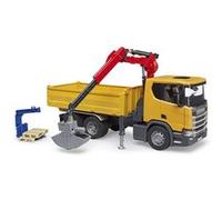 Camion de chantier Scania Super 560R avec grue et 2 palettes G