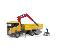 Camion De Chantier Scania Super 560r Avec Grue Et 2 Palettes Jaune TU