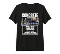 Camion de Ciment Amusant à taux horaire pour béton T-Shirt Haut de Gamme
