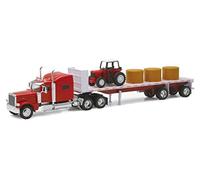 Camion de collection 1/32 Peterbilt 389 Avec Tracteur & Foin