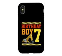 Camion de Construction pour garçon de 7 Ans Thème Bulldozer Coque pour iPhone X/XS