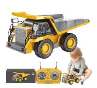 Camion de construction RC - Véhicule électrique, lumières sonores réalistes | Toy Boys télécommandés de 6 ans, sites d'équipement de jeu en plein air, construction durable, idée de proie