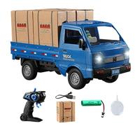 Camion de dérive RC 2, 4 G avec pulvérisation et lumières LED, camionnette télécommandée, mini voiture radiocommandée tout-terrain, voiture jouet tout-terrain pour enfants et adultes, bleu, pick-up