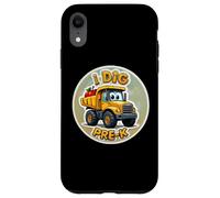 Camion de Dessin animé I Dig pour Enfants d'âge préscolaire, Retour à l'école, garçons et Enfants Coque pour iPhone XR