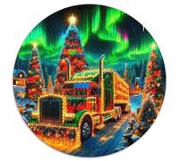 Camion de Grande Taille 1000 Pièces Puzzle pour Adultes Et Enfan Car Puzzle Rond Décoration Moderne Jeu Cadeau Unique 1000pcs (67.5x67.5cm)