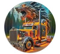 Camion de Grande Taille 1000 Pièces Puzzle pour Adultes Et Enfan Car Puzzle Rond Décoration Moderne Jeu Cadeau Unique 1000pcs (67.5x67.5cm)