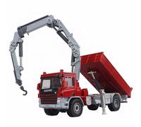 Camion De Grue Télescopique En Alliage Moulé Sous Pression, Modèle 1:50, Support De Décharge, Véhicule De Grue, Jouets De Collection Pour Enfants