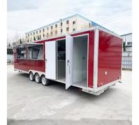 Camion de nourriture entièrement équipé, remorque alimentaire avec station de taco, pierre à pizza, chariot à hot-dog, présentoir à crème glacée et distributeur d'infusion froide, voiture de