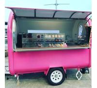 Camion de nourriture mobile avec plaque de cuisson pour sandwich, bar à smoothie, crème glacée, congélateur, barbecue et refroidisseur de boissons pour festivals alimentaires, concerts en plein air et