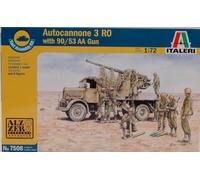 Camion de Pistolet 3 Ro With 90/53 Aa Gun Plastique Kit 1:72 Model Italeri