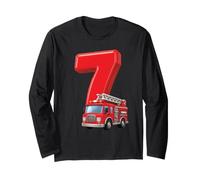Camion de Pompier 7e Anniversaire Véhicule de Pompier Enfants Seven 7 Manche Longue
