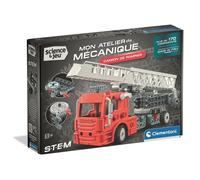 Camion de Pompier - CLEMENTONI - Mon Atelier Mécanique - Plus de 170 pièces - Dès 8 ans - Fabriqué en Italie