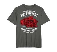 Camion de pompier Courage & Honor Fireman America USA T-Shirt