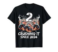 Camion de Pompier d'anniversaire 2 Ans garçons 2ème né 2024 T-Shirt