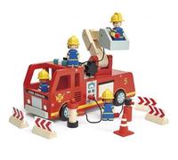 Tender Leaf Toys TL8367-CAMION des Pompiers en Bois