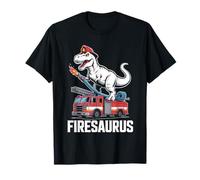 Camion de pompier et dinosaure T-Rex Fire Fighter T-Shirt