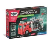 Clementoni | Coffret Construction Camion de Pompier 2 en 1 | 8 Ans + | Mon Atelier Mécanique | Mécanismes | STEM | + 120 Pièces | Manuel 3D | Réplique | Fabriqué en Italie | Cadeau Jouet Enfant