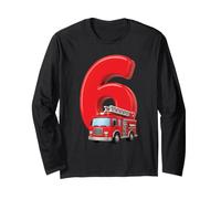 Camion de Pompier pour 6e Anniversaire Véhicule de Pompier pour Enfants Six Manche Longue